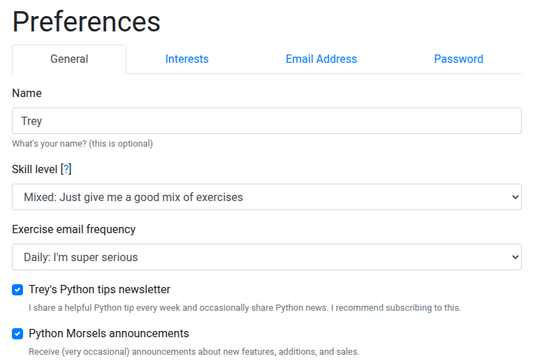 Python Morsels Feature: Customizable Reminder Cadence