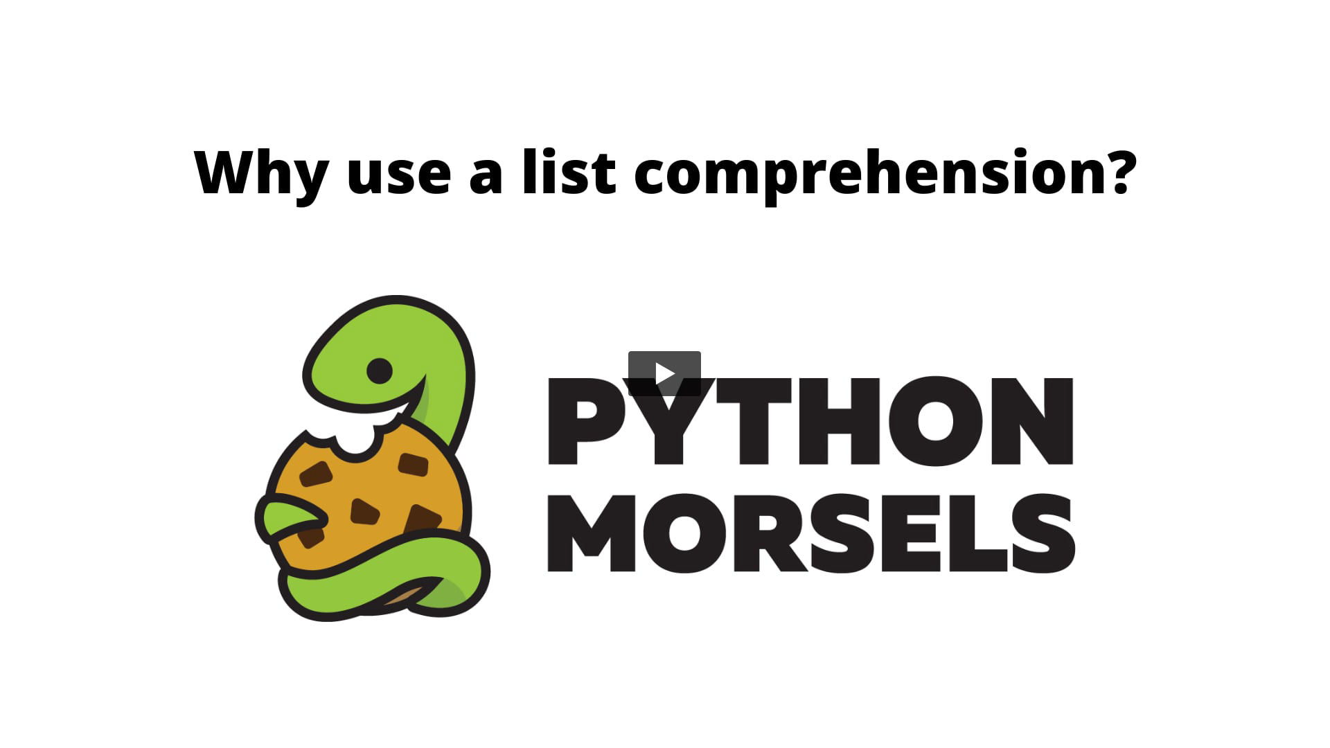 nested list comprehensions - python morsels Images... Why use a list comprehension? - Python Morsels