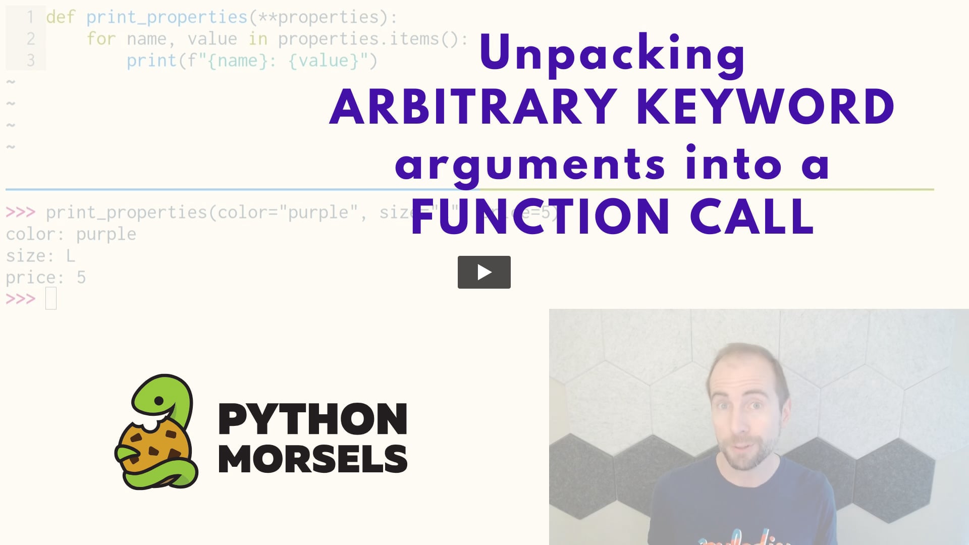Unpacking arbitrary keyword arguments into a function call - Python Morsels