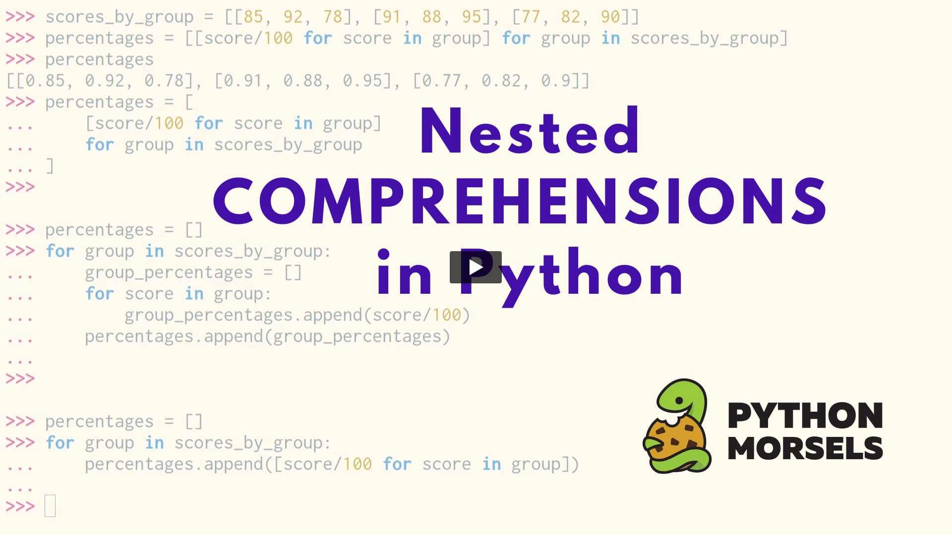 Nested list comprehensions