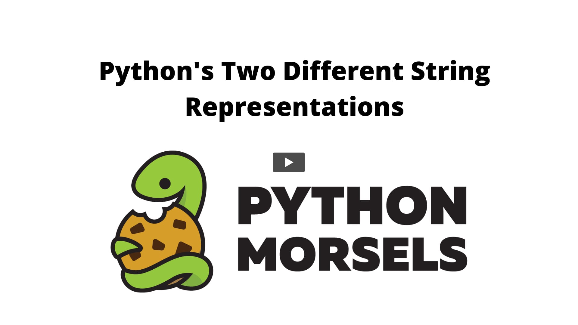 Python's 2 different string representations